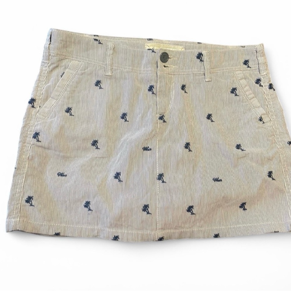 WHO.A.U. California Spirit 1849 Mini Skirt with Navy Embroidery